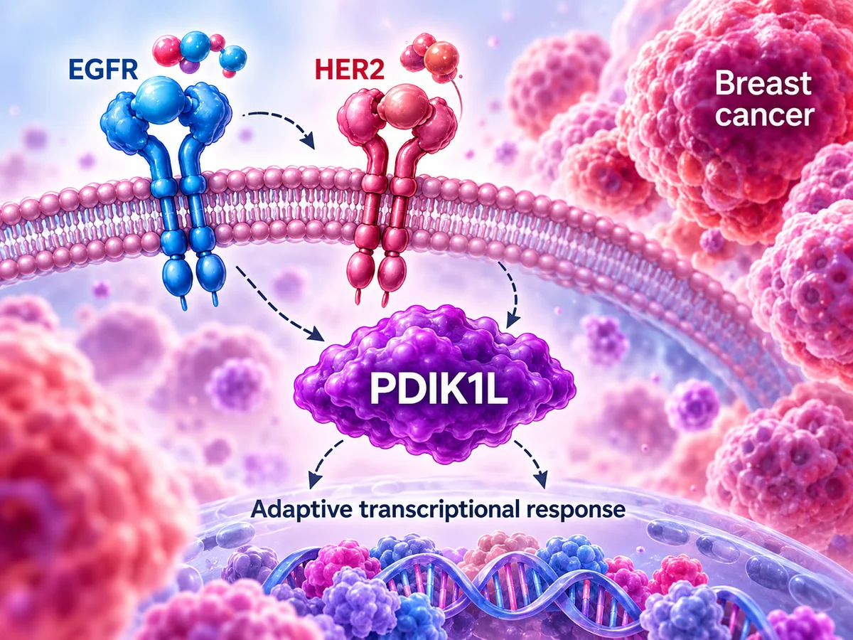 PDIK1L breast cancer signaling context with EGFR, HER2 and adaptive transcriptional response
